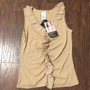 Tan stretch tank top